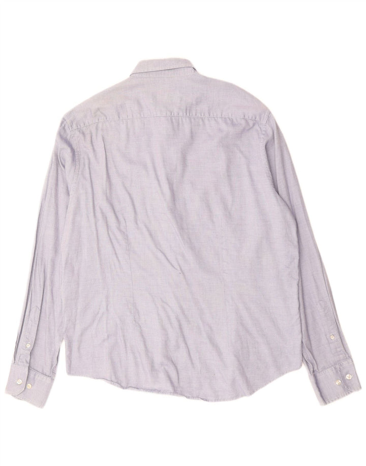 FRED PERRY Herre Slim Fit skjorte 2XL blå bomuld