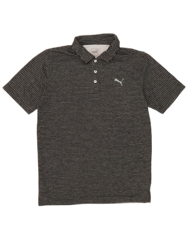 Puma herre poloskjorte lille sort nålestribet polyester