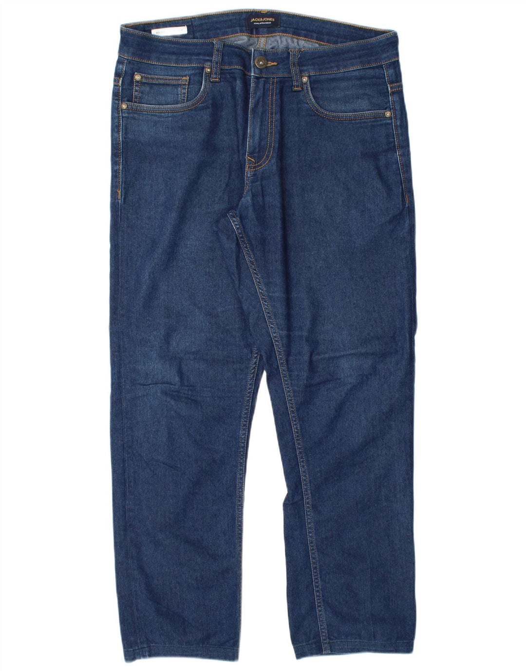 Jack & Jones Herre Clark Straight Jeans W30 L28 Blå Bomuld