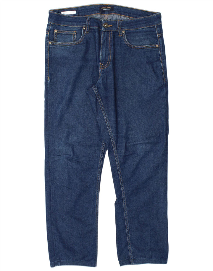 Jack & Jones Herre Clark Straight Jeans W30 L28 Blå Bomuld