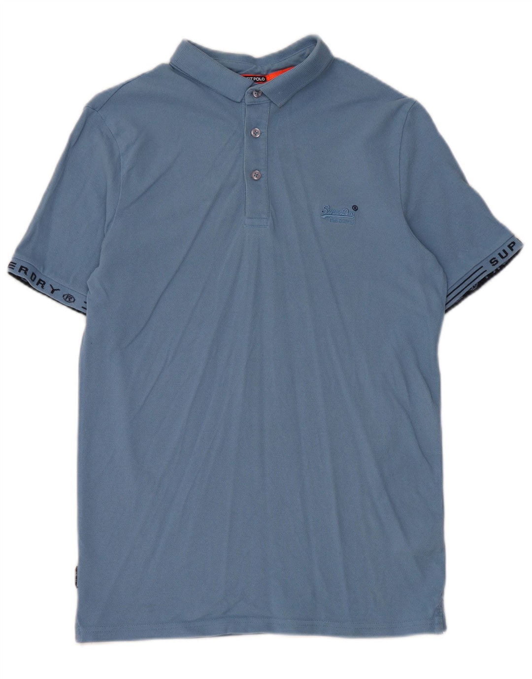 Superdry grafisk poloshirt til mænd mellemblå bomuld