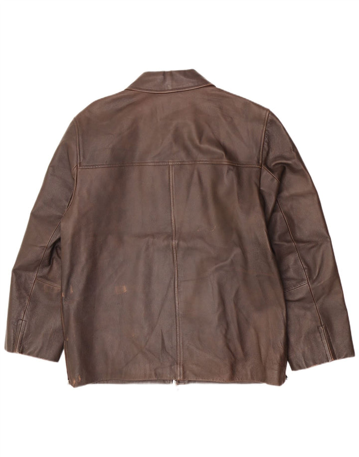 Conbipel Herre Læderjakke IT 48 Medium Brun