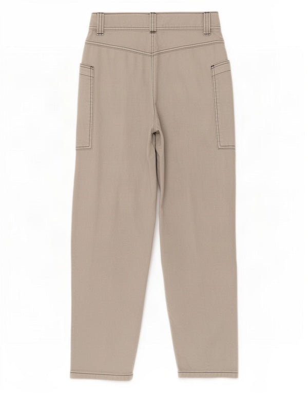 Topshop Dame tilspidsede Casual Bukser UK 8 Small W26 L28 Grå Bomuld