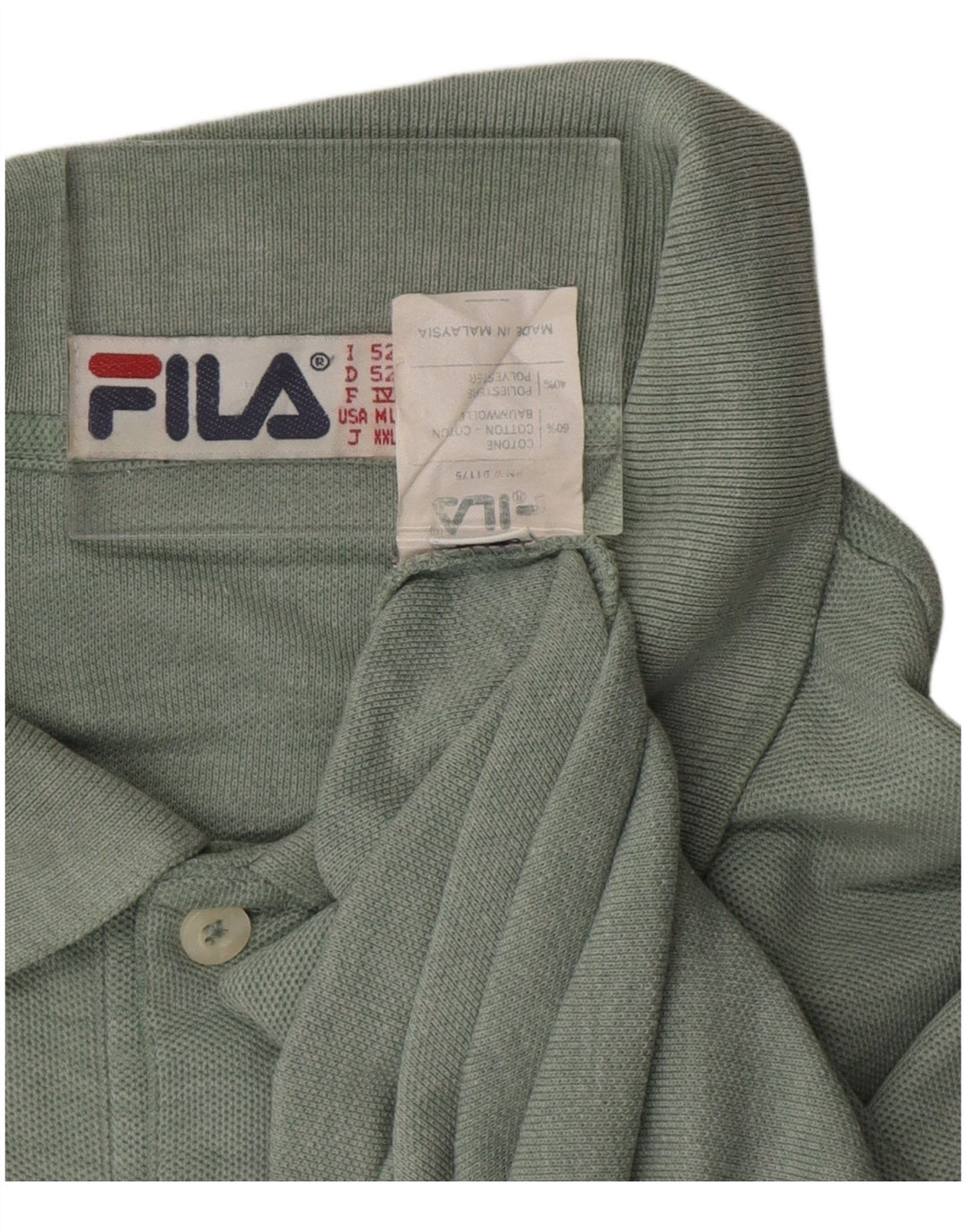 FILA Poloshirt til mænd IT 52 Stor grøn bomuld