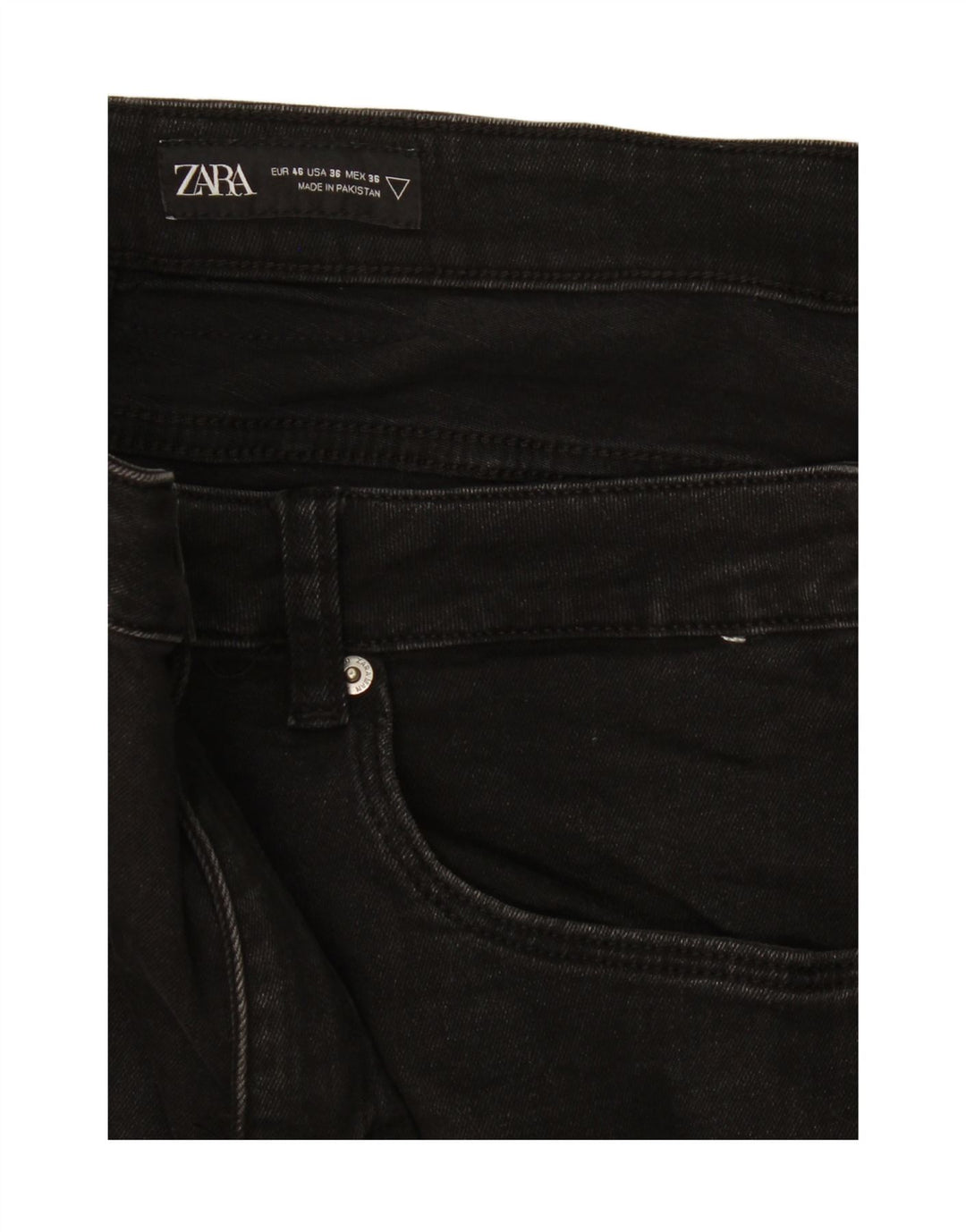 Zara Herre Slim Jeans EU 46 XL W36 L28 Sort