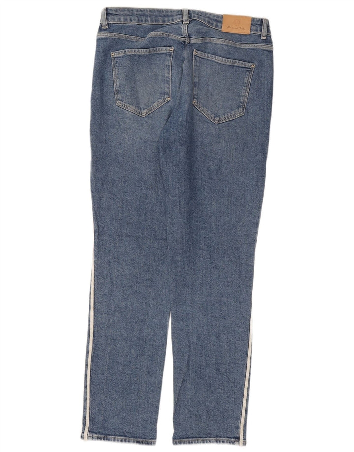 Massimo Dutti Dame Straight Jeans EU 38 Small W28 L27 Blå