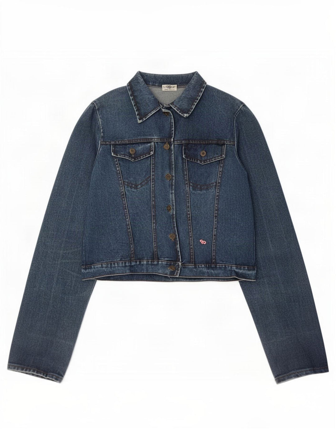 Vintage denimjakke til kvinder UK 14 Medium Blue