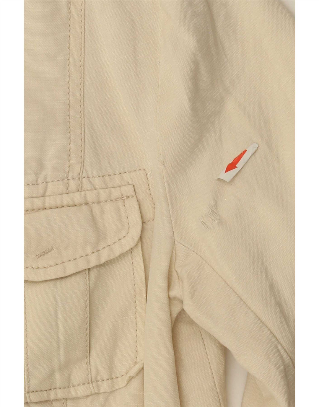 Zara Womens Utility Jacket UK 12 Medium Beige Bomuld