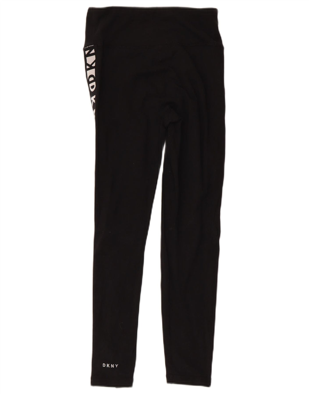 Dkny Womens Grafiske Leggings UK 4 XS Sort Bomuld