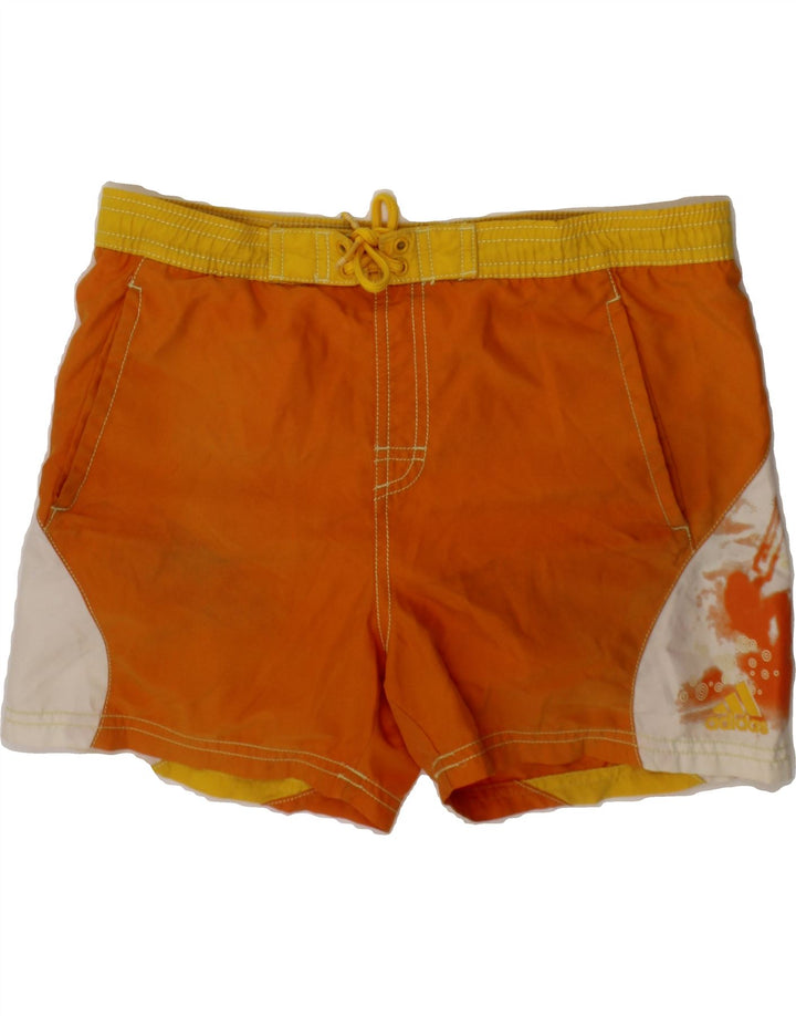 ADIDAS Boys Swimming Shorts 13-14 Years  Orange Colourblock Vintage Adidas and Second-Hand Adidas from Messina Hembry 