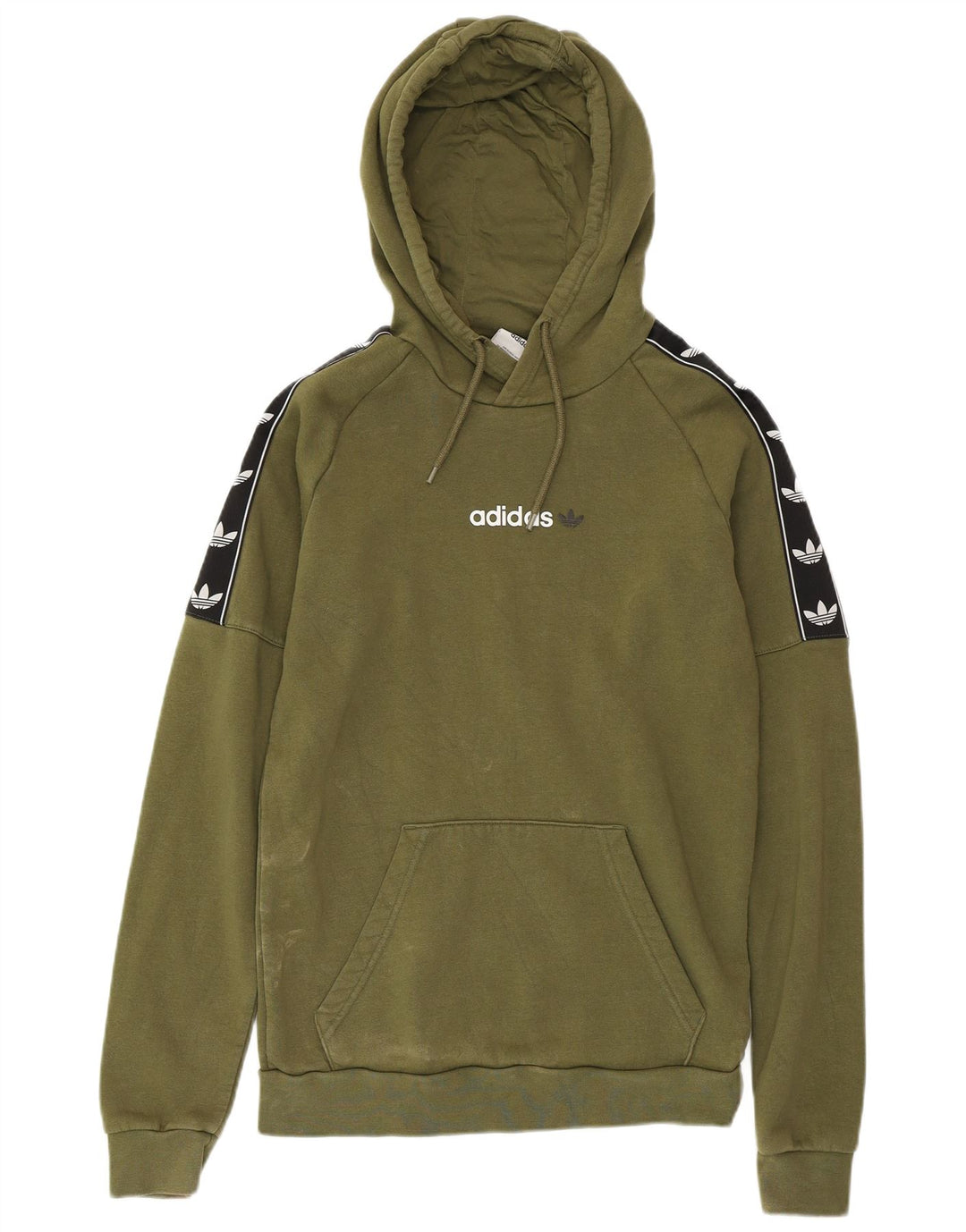 ADIDAS Grafisk hættetrøje til mænd XS Khaki Colourblock Bomuld