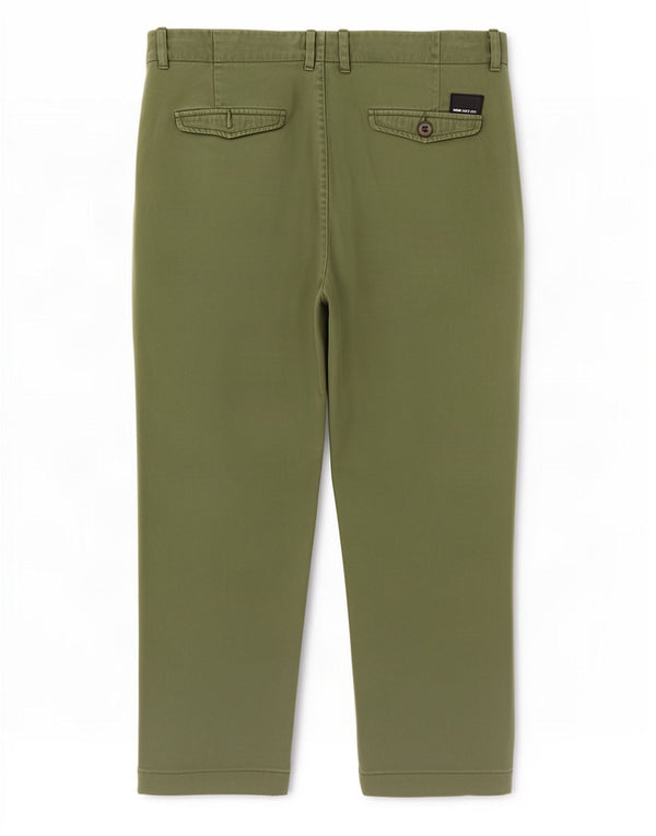 Replay Womens Pegged Cropped Trousers W29 L25 Grøn bomuld