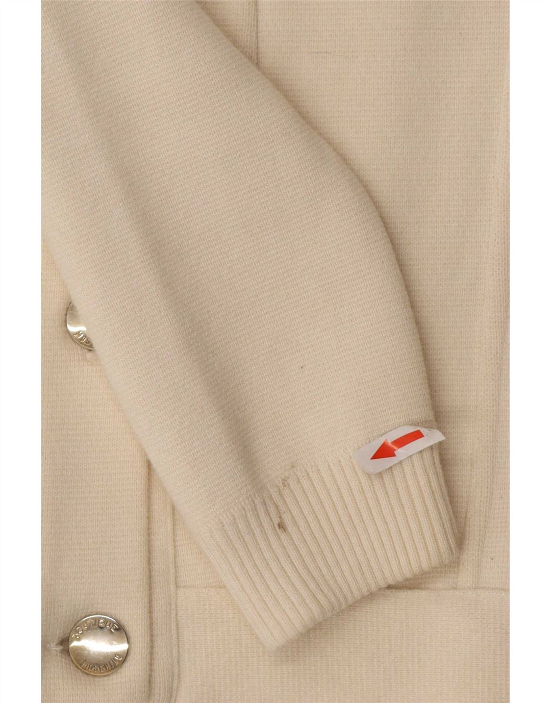 Moschino Dame Cardigan Sweater UK 8 Small Off White Uld