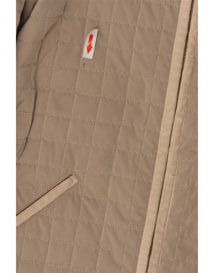 Marella Quiltet jakke til kvinder UK 14 Medium Beige Polyester
