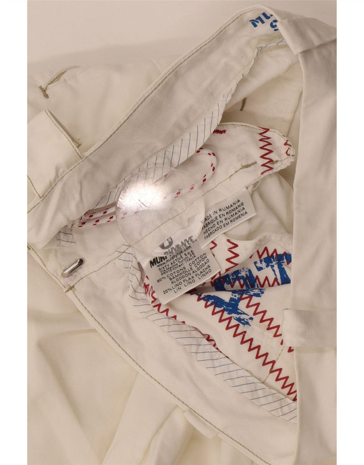 Murphy & Nye Womens Sailmakers Chino Shorts W30 Medium White Bomuld