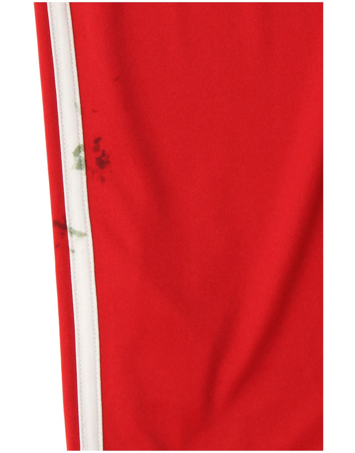 Adidas Herre Climalite T-Shirt Top Lille Rød Colourblock Polyester