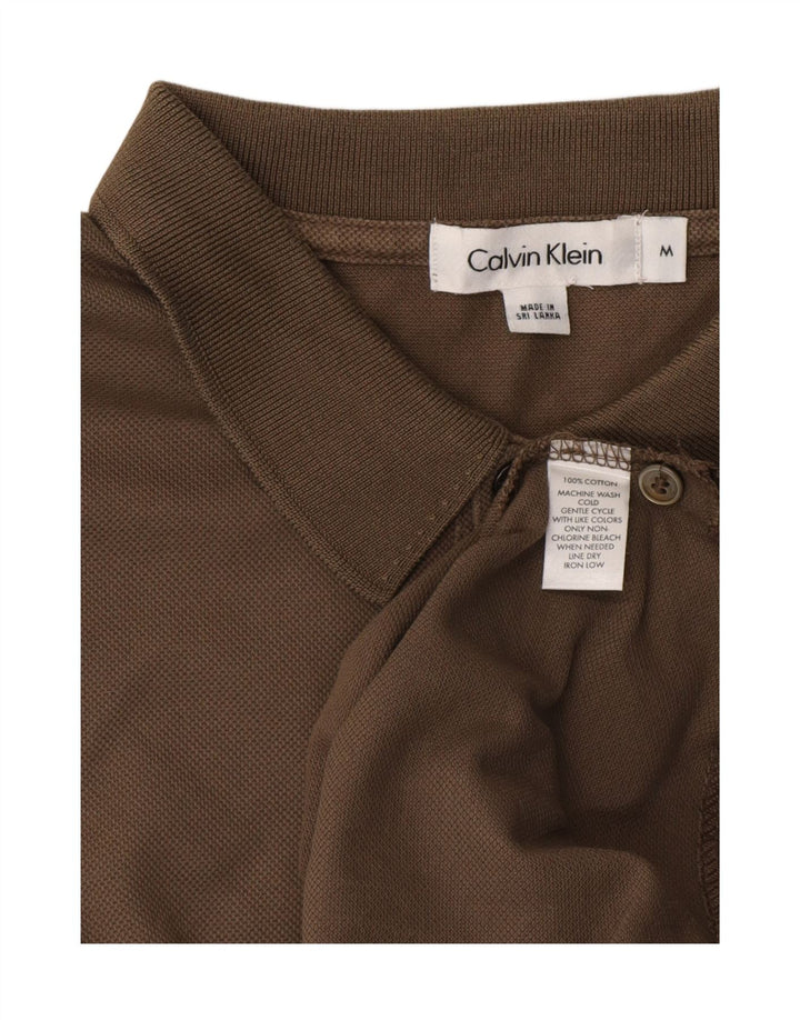 CALVIN KLEIN Mens Polo Shirt Medium Grey Cotton Vintage Calvin Klein and Second-Hand Calvin Klein from Messina Hembry 