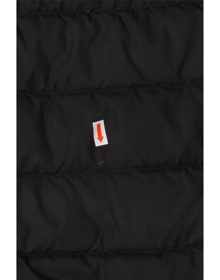 TOMMY HILFIGER Womens Hooded Padded Jacket UK 10 Small Black Polyester