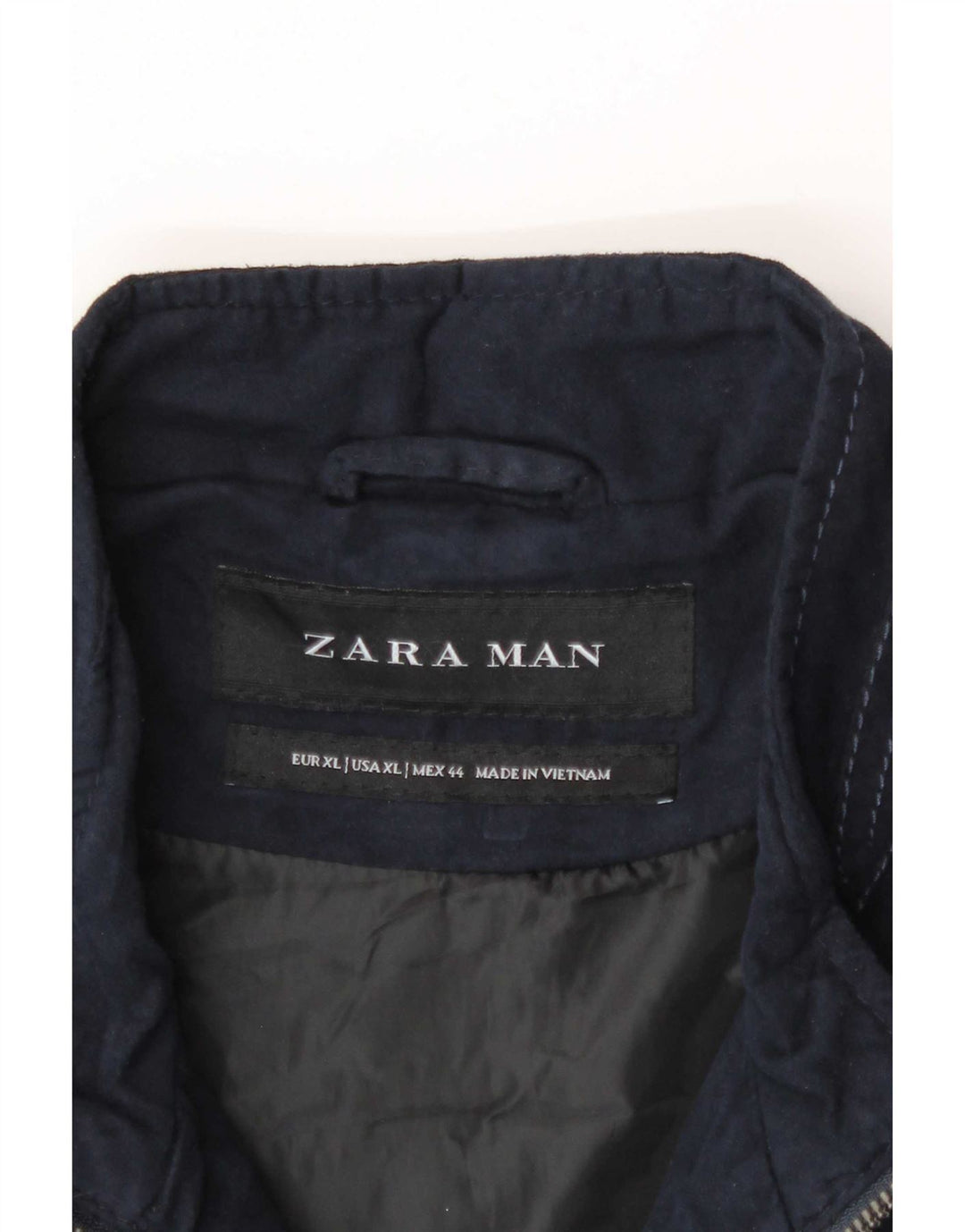 Zara Herre Bomber Jacket UK 42 XL Navy Blue
