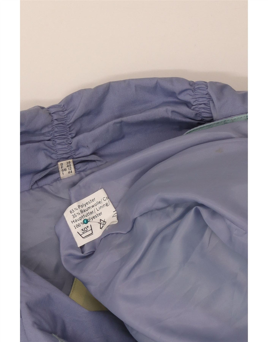 Vintage Trench Coat til kvinder UK 12 Medium Green Colourblock Polyester