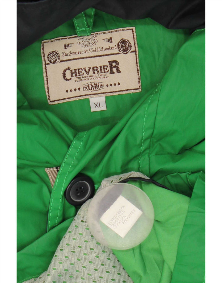 Vintage Herre Hooded Utility Jacket UK 42 XL Grøn Polyester