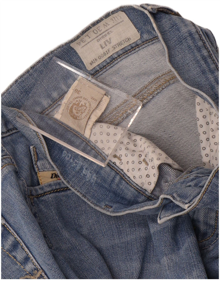 Diesel Dame Liv Slim Jeans W30 L30 Blå Bomuld