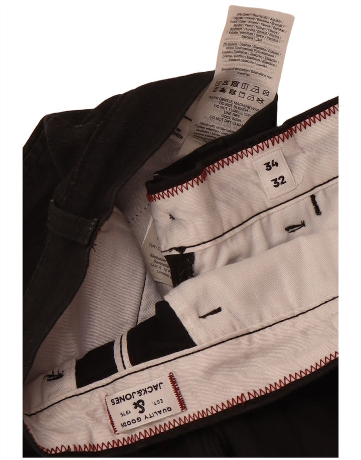 Jack & Jones Herre Slim Chino Bukser W34 L32 Sort Bomuld