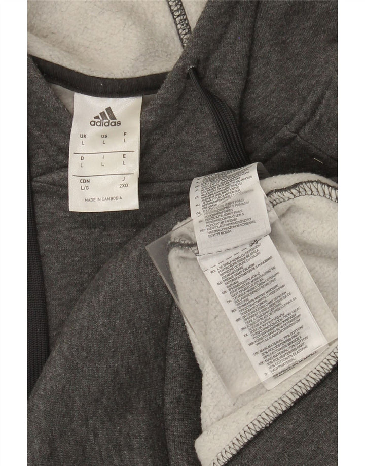 Adidas hættetrøje til mænd, stor grå bomuld