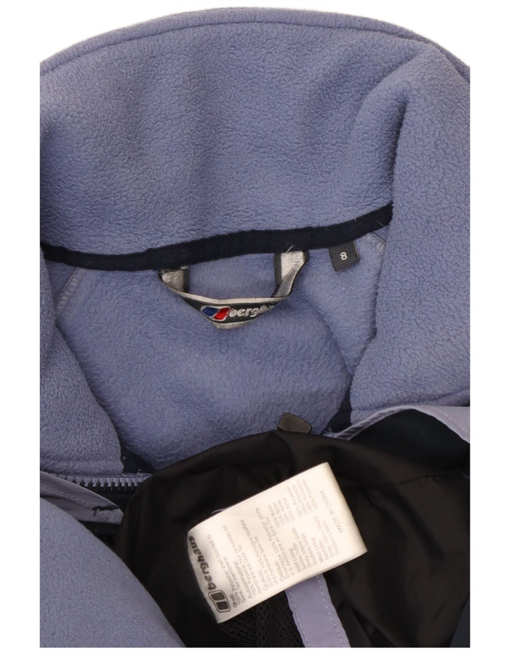 Berghaus Dame hætte vindjakke UK 8 Small Navy Blue Nylon