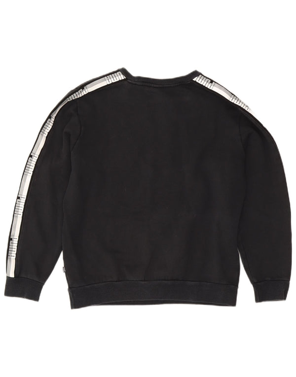 Puma Graphic Sweatshirt Jumper UK 14 Medium Navy Blue Colourblock