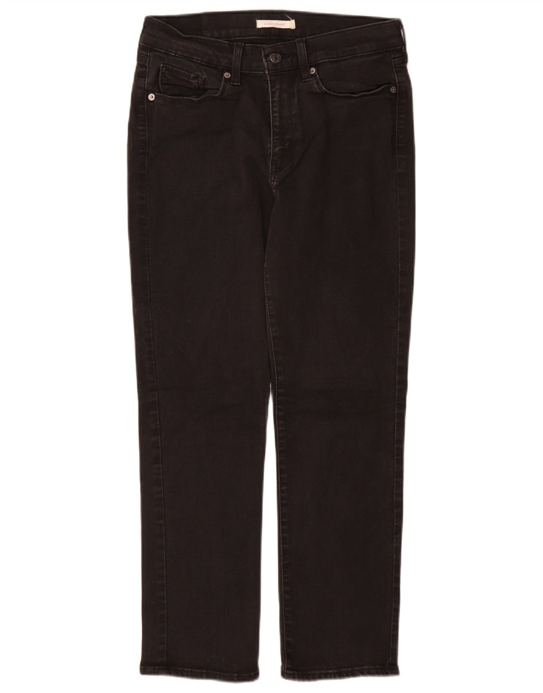 Levi's Womens Classic Fit Straight Jeans W29 L28 Sort Bomuld
