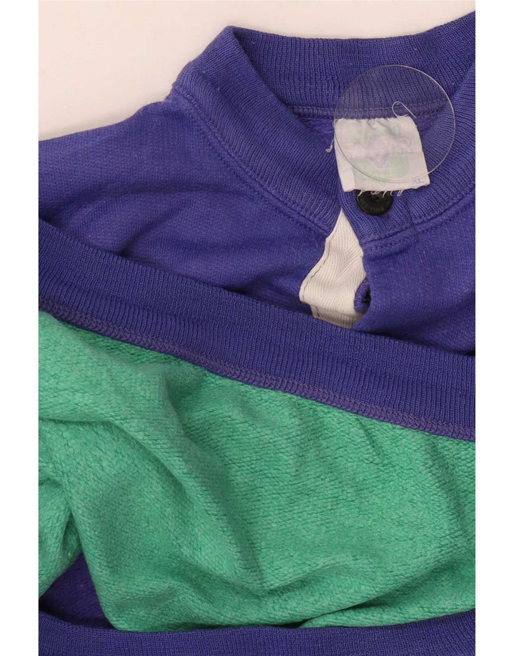 Samar Herre Grafisk Sweatshirt Jumper XL Lilla Colourblock Bomuld