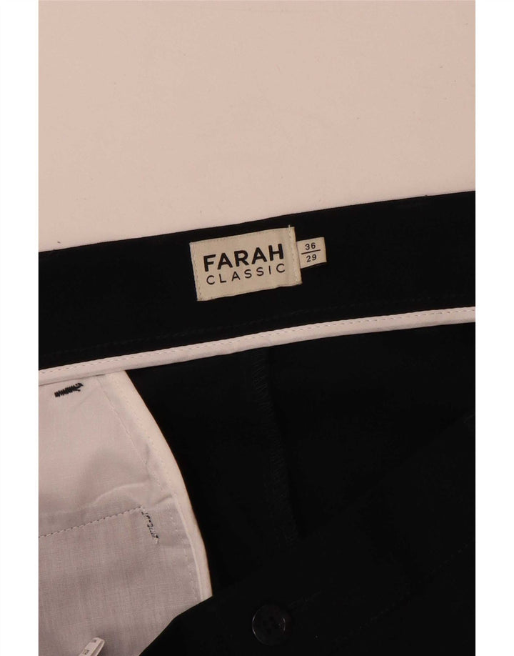 Farah Lige Chinobukser til mænd W36 L29 Marineblå polyester