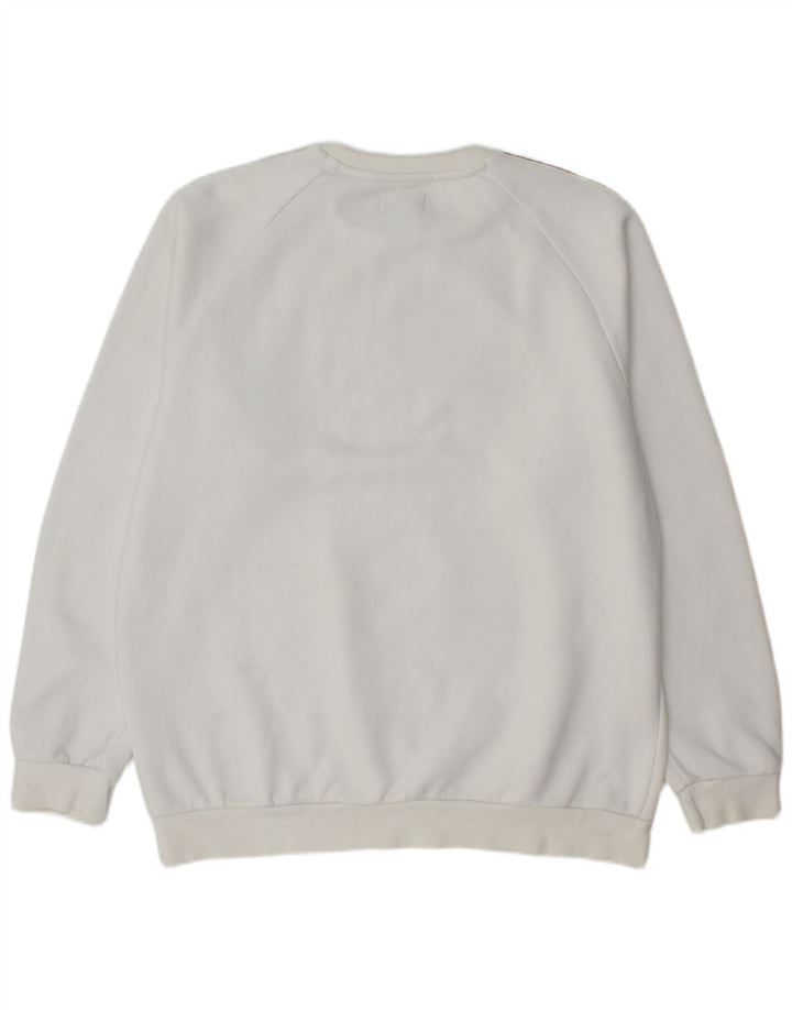 Adidas grafisk sweatshirt til mænd, stor hvid colourblock bomuld