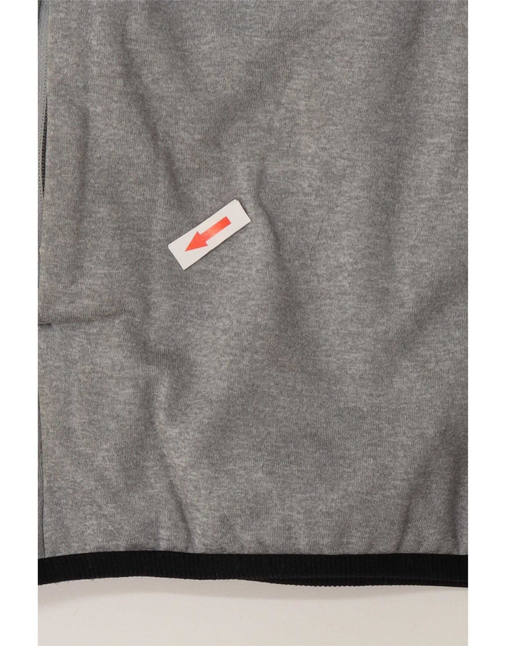 Adidas Herre Zip Neck Pullover Træningsdragt Top 2XL Grå Colourblock Polyester