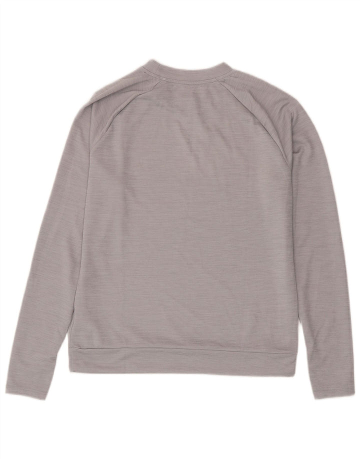 Nike Dame Sweatshirt Jumper UK 10 Small Grå Flecked Polyester