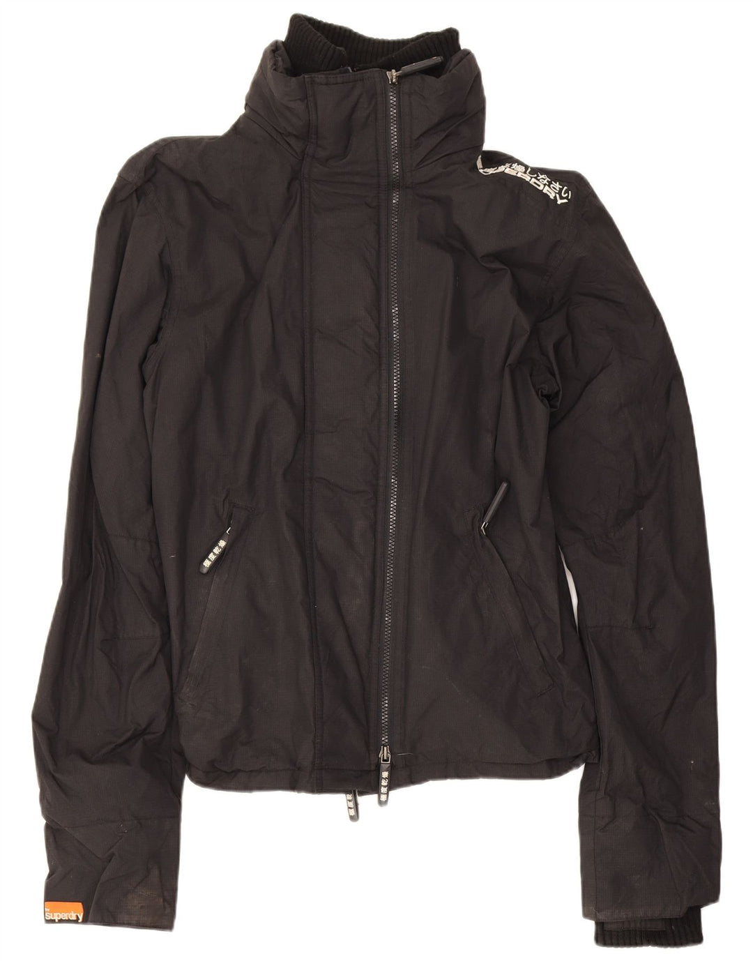 Superdry Regnjakke til mænd UK 36 Lille sort nylon
