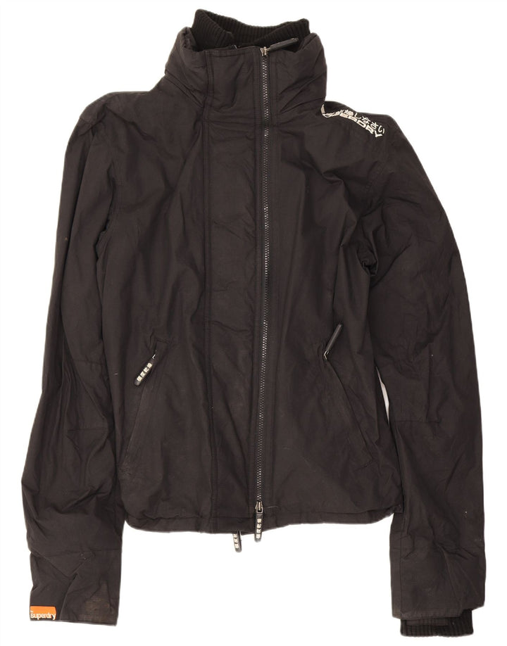 Superdry Regnjakke til mænd UK 36 Lille sort nylon