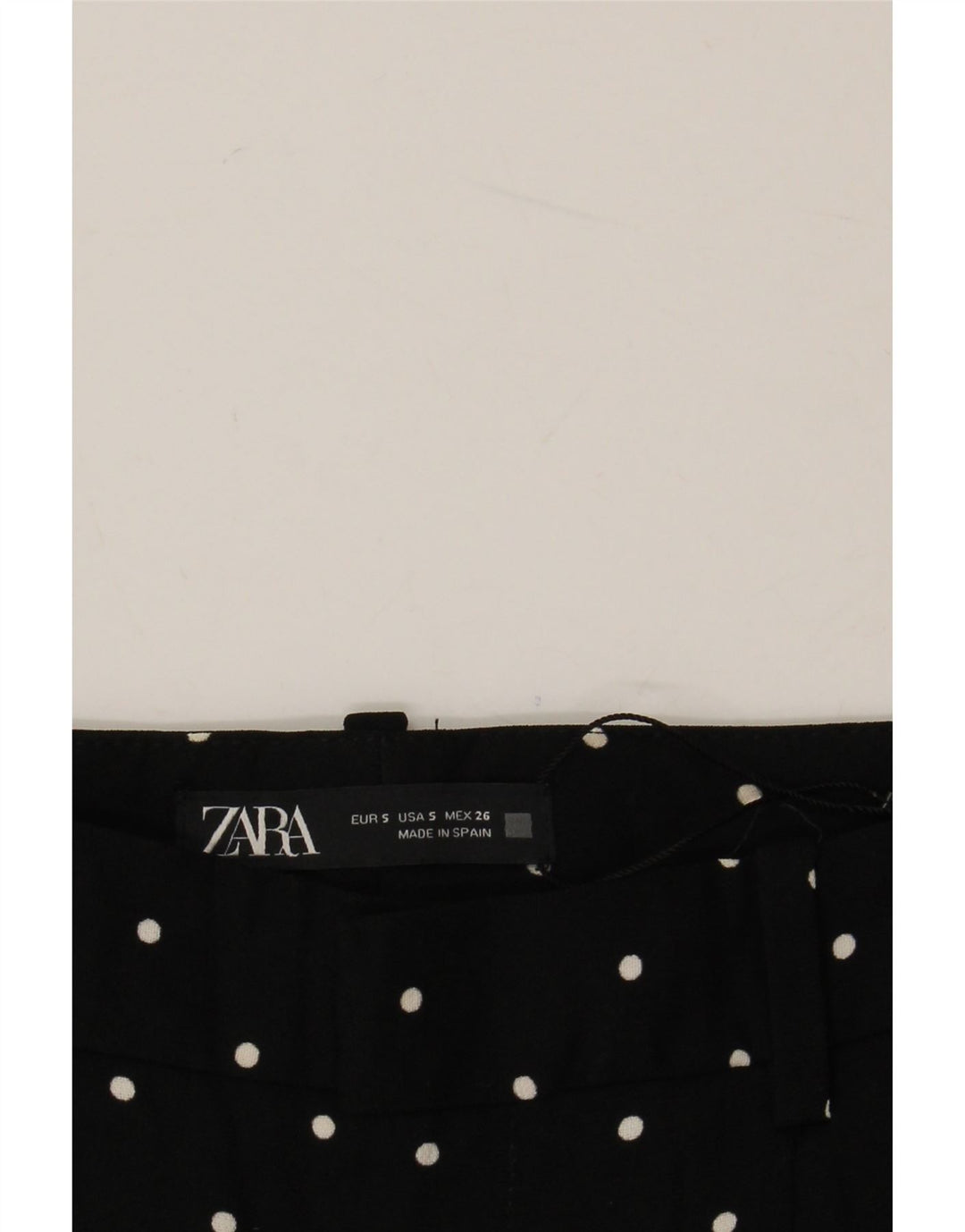Zara Dame Harem Bukser Small W26 L26 Sort Polka Dot
