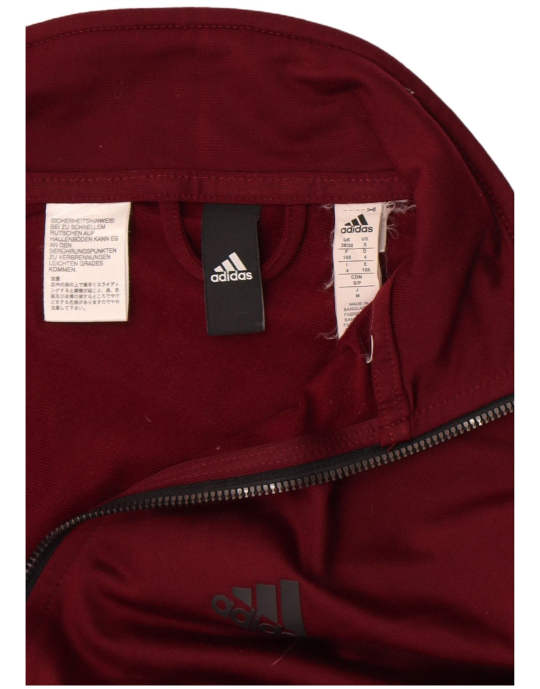 Adidas Træningsdragt til mænd, topjakke UK 36/38 Small Burgundy Colourblock