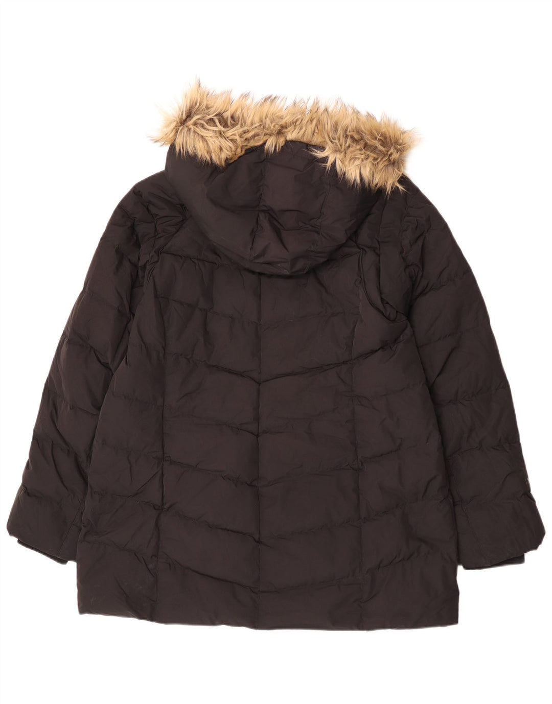 Mountain Warehouse Dame Hætte Polstret Frakke UK 18 XL Sort Polyester
