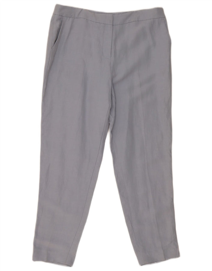 HOBBS Kvinder Højtaljet tilspidsede Chinobukser UK 14 Large W34 L28 Blå