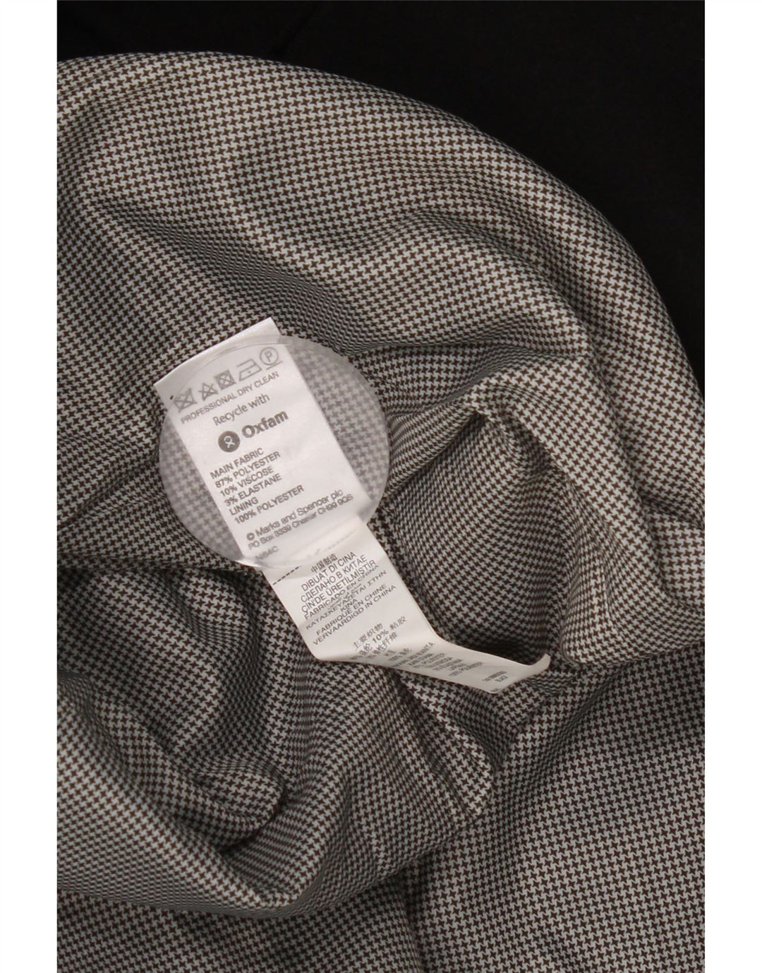 Marks & Spencer dobbeltradet frakke til kvinder UK 14 Stor sort polyester