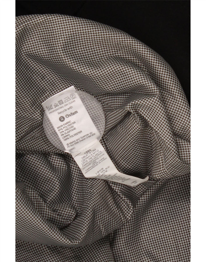 Marks & Spencer dobbeltradet frakke til kvinder UK 14 Stor sort polyester