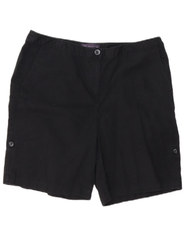 MARKS & SPENCER Chino-shorts til kvinder UK 14 Large W34 Black Bomuld