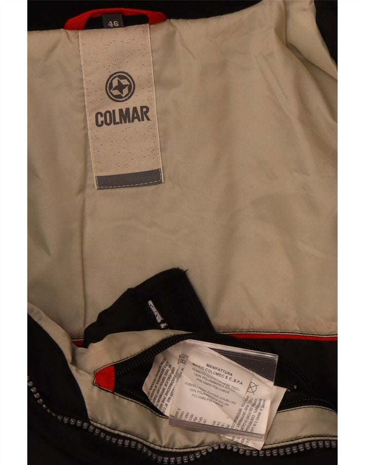 COLMAR Dame Hætte Skijakke IT 46 Stor Sort Colourblock Nylon