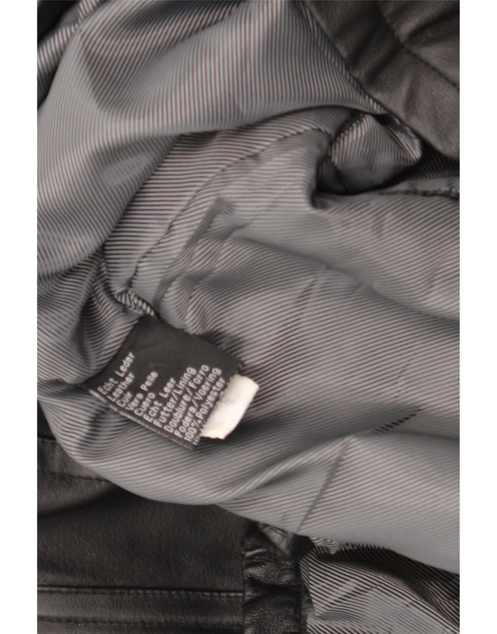 Vintage herre læderfrakke UK 44 2XL Sort