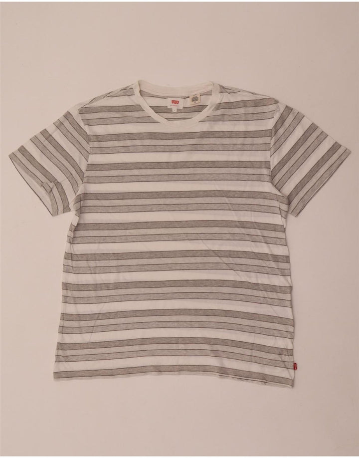 Levi's Herre T-shirt Top Stor grå stribet bomuld
