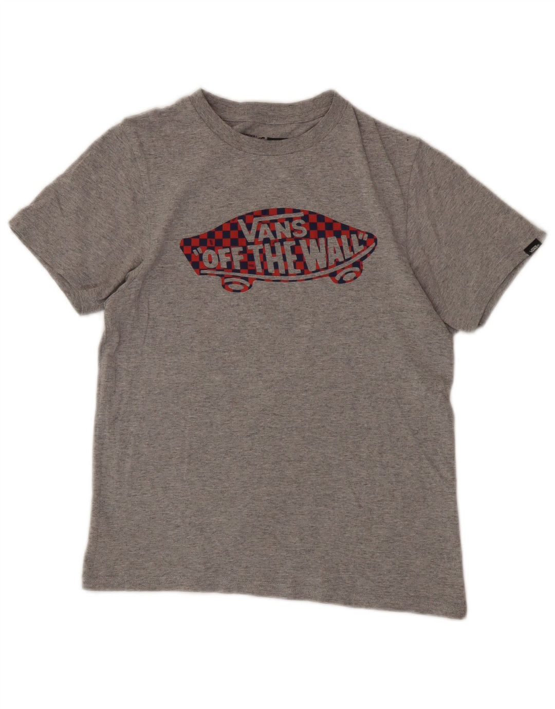 Vans drenge grafisk t-shirt top 10-11 år medium grå flækket bomuld