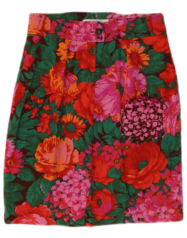 Marella kvinders blyantnederdel UK 12 Medium W28 Flerfarvet blomsterbomuld